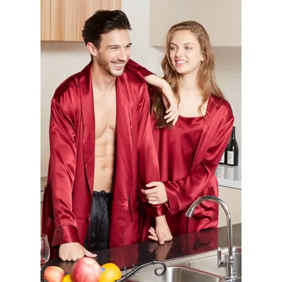 Luxury Silk Couple Robes