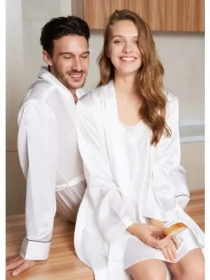 Multi Colors Luxury Silk Couple Robes Rid