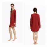 Maroon Cotton Contrast Couple Nightsuits With Shorts