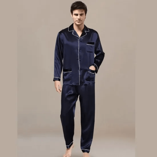 Men'S Satin Silk Sleepwear Trouser Set