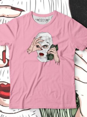 Pink Money Girl Printed Half Sleeves T-shirt For Women