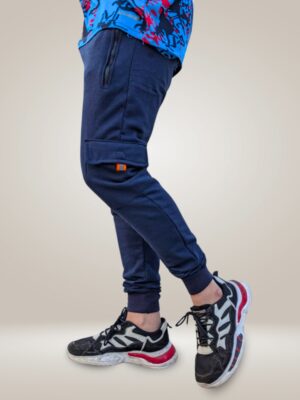 CBZ- Casual Cargo Trouser For Men-Navy Blue