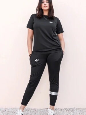 CBZ-Black Printed Summer Tracksuit For Women